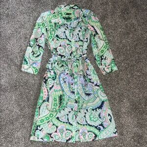 Green Paisley Women's Dress